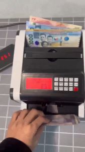 <IN STOCK> Automatic Multi Money Counter Machine With Counterfeit Detection Cash Bill Counting Machine Support Philippine Money