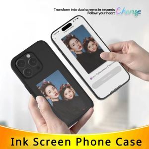 E ink Screen Phone Case Smart NFC APP Mobile Phone Case For iPhone 15 14 13Pro Max DIY E ink Back Cover Screen Display