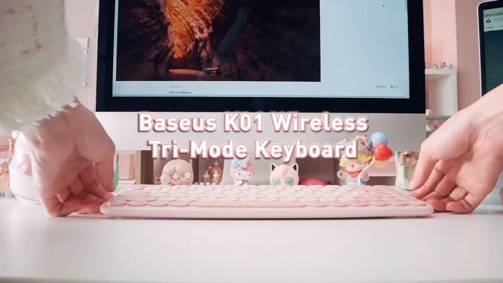 Bàn Phím Không Dây Baseus Thiết Kế Tiện Dụng Với Độ Bền Cao Creator Wireless Keyboard Tri-Mode Multi-Device  Bluetooth Compact Design