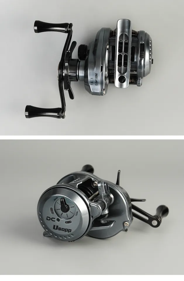 Leydun New DC Usopp Baitcasting Reels 7.6:1 Gear Ratio 134g