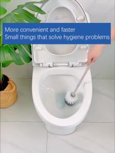 Toilet Brush Wall Mounted Toilet Bowl Cleaner Replaceable Sponge