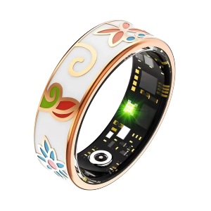 2025 New Color Enamel Craftsmanship Smart Ring For Android&IOS 5 ATM Waterproof Bluetooth Call Health&Sleep Monitoring Man Gifts