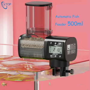 V.TOP 500ml Automatic Fish Feeder with Screen Display / Pakan Ikan Otomatis / Auto Akuarium Feeder