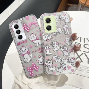 New Phone Case Samsung Galaxy S25 S24 S23 S22 S21 + Ultra FE Plus 5G Hot Pink Cute Fashion Mary Cat Crayon Shin-chan Casing Transparent Ultra-thin Back Cover 2025