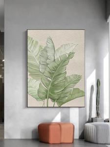 Scandinavian Style Fresh Plant Restaurant Decoration Painting Dining Room Green Plant Hanging Painting Living Room Leaf Mural