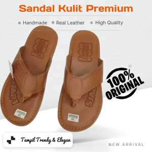 Sandal Cowok Dewasa Terbaru 2022 & Sandal Kulit Pria Leather Premium