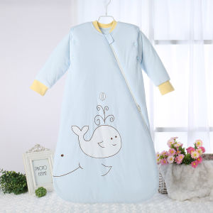 Túi Ngủ Trẻ Em Chần Bông Xuân Thu Cotton Kiểu Liền Em Bé Có Thể Tháo Được Tay Trẻ Sơ Sinh Chăn Chống Đạp Dày Dặn Mùa Đông Cho Trẻ Sơ Sinh