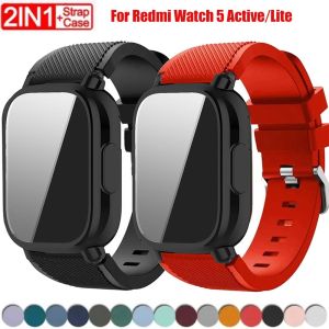 Silicone Strap With TPU Case For Xiaomi Redmi Watch 5 Active Lite Smart Watch Wrist Band And Case For Redmi Watch 5 Active Lite