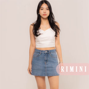 RIMINI - Rok Jeans Mini Wanita Pocket Highwaist Size 26-33 - Netta Skort 5250