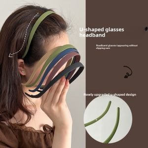 Matte Hairband Womens Hair Accessories Fixed Anti-slip Press Hair Hair Clip Resin Material  out Fashion Summer 2024