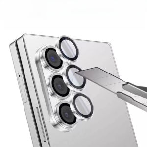 Anti Scratch Full Cover Lens Protection Camera Protector For Samsung Galaxy Z Flip Fold 8 7 6 5 4 5G Metal Ring CD Pattern Glass