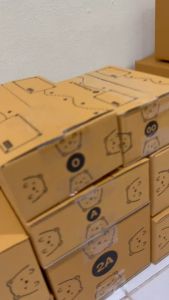 20 ใบ กล่องพัสดุ AB ลายหมีดำ กล่องThank you กล่องไปรษณีย์ โรงงานผลิตเอง