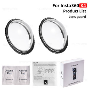 Tempered Glass Film For Insta360 X4 X5 Screen Protector Anti-Scratch Lens Guard Cap Protective Kit 360°Video Camera Accessores