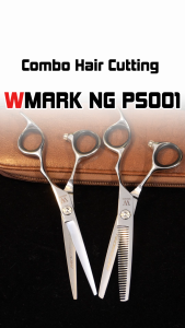 WMARK Barber Scissors 6-inch Professional Barber 2-in-1 Flat Scissors Teeth 6CR Hair scissors set