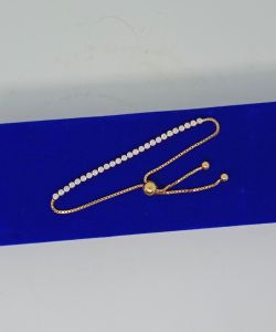 gelang serut listring mp sedang / gelang perak silver 925 lapis emas/ gelang fashion wanita impor