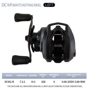 DEUKIO New DC Fishing Wheels Carp Electric Baitcasting Reels 6+1BB 7.1:1 Gear Ratio Saltwater Casting Reels