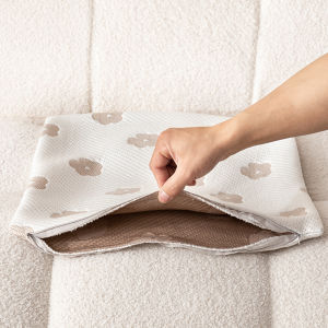 Cool Sensation Ice Silk Pillow Nordic Style Floral Pattern Living Room Sofa Decorative Cushion Fresh And Cool Backrest Pad