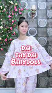 [HCM] Đồ bộ tole nữ bộ lanh mặc nhà quần dài áo tay dài phom babydoll SHOP5SAO (40-75kg)