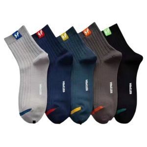 20 Pairs Mens Mid-Calf Sports Socks Anti-Odor Absorbent Breathable Spring Autumn Style Business Versatile Wear-Resistant