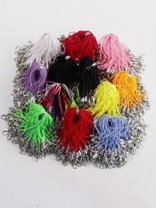 100 Chiếc Dây Đeo Charm Dây Dây Buộc Với Tôm Hùm Khóa Dây Móc Khóa Và Bộ Móc Polyester Phong Cách Cổ Điển Phụ Kiện Trang Sức
