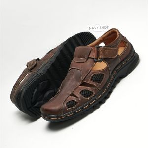 Sepatu Sendal Pria Casual Kulit Closed Toe Like Fisherman Sendal 305