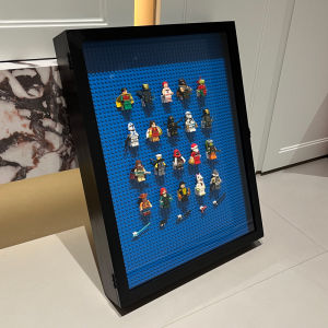 Childrens Decorative Painting Hanging Display Box Storage Toy Block Figure Small Person Show Case Storage Box Picture Frame