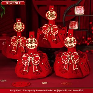 XIKUNLE | Traditional Wedding Decoration Tray and Dry Fruit Box Set