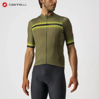 Castelli | Áo Đua Xe Đạp Nam Tay Ngắn Mùa Hè Thấm Hút Mồ Hôi Chống Trượt Túi Bền