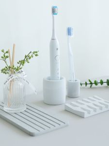 Diatom Ooze Storage Pad Minimalist Tooth-Cleaners Storage Rack Water-Absorbing Quick-Drying Toothbrush Holder Diatomite Material Toiletries Holder