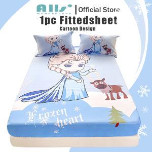 Princess Series Bedsheet Elsa Cartoon Fittedsheet Snow White/Mermaid Princess/ Marvel Bedsheet Single/Queen/King Cadar Kartun Kanak