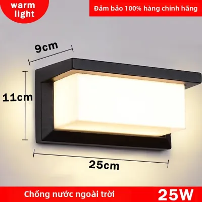 Đèn LED Dán Tường Ngoài Trời 12/25W IP65 Chống Nước Phong Cách Hiện Đại Đèn Trang Trí Cho Hành Lang Chiếu Sáng Sân Vườn Đèn Hiên Nhà Độc Lập