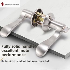 FEIZHUXIANSEN | Three Bar Knob Lock No Key Both Sides Hole Bathroom Toilet Door Handle