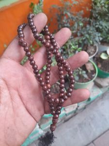 tasbih kayu stigi bulat 99 butir dim 5/6 mm tenggelam di air