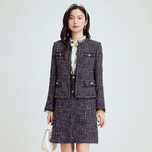 Koradior | Autumn French Vintage Style Womens Tweed Jacket