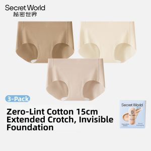 Secret World | Seamless Cotton Non-Wedge Extended Crotch High Elasticity Shorts