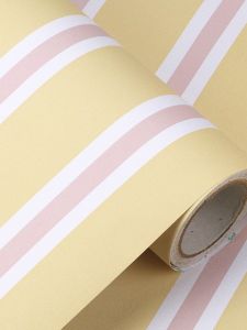 Wallpaper Dải Ngang Màu Hồng Xanh Lá Cây Trang Trí Tường Đơn Giản Theo Phong Cách Địa Trung Hải Dễ Dán Mô Phỏng Gỗ Phòng Trẻ Em Phòng Khách