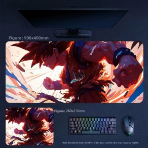Bandai | Animation Leather Mouse Pad Dragon Ball Series Non-slip Dirt-resistant Decorative Table Mat Office Supplies Leather Mouse Pad