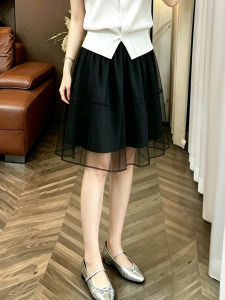 XUNYI | Áo Cardigan Knit Tơ Lạnh Tay Ngắn Cổ V Ôm Body Thời Trang
