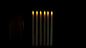 5Pcs LED Long Pole Candle Light White Flameless Candle Night Lights for Wedding Party Table Decor Electronic Candles Flameless Lamp