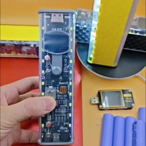 Aideepen | 8*18650 DIY Power Bank Case PD65W Powerbank Case 18650 LED Screen Transparent Battery Storage Shell For Huawei Xiaomi Sumsung