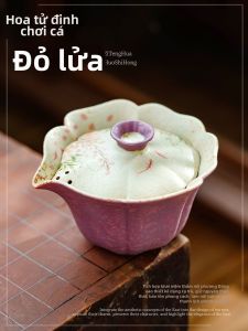 SHUANGYU | Bộ Ấm Trà Sứ Hoa Anh Túc Vẽ Tay