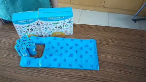 80pcs Baby Disposable Plastic Nappy Bag With Tie Handle / Eak-Proof Trash Bag / Pet Waste Bag