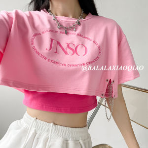 Y2K Millennium Style Short Sleeve T-Shirt Jazz Festival Music Concert Short Set Womens Dance Team Streetwear Cotton round Neck