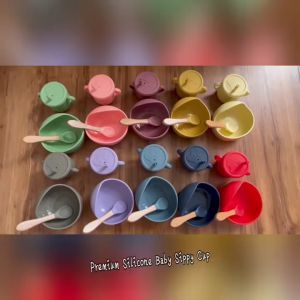 【COD】 Infant Baby Feeding Silicone Cups/ Baby Silicone Learning Training Cups Lids Solid Cups Baby Silicone Cups Baby Learning Training Cups