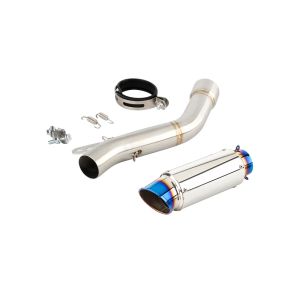 Slip‑on Motorcycle Escape Exhaust Muffler with High‑Level Mid Link Pipe For Ducati Monster 821 / 1200 1200S / 1200R 2020‑2024