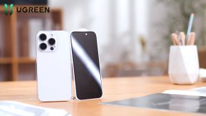 UGREEN 2PCS Privacy Screen Protector For iPhone 15 Pro Max iPhone 15 Plus Anti-Spy Tempered Glass Screen Protector