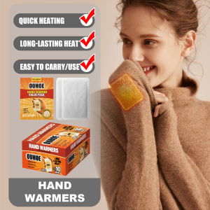 OUHOE 10/40Pcs/Box Hand Warmers Quick Heating Long-lasting Warmth Light-weight Easy to Carry Breathable Design Even Heating