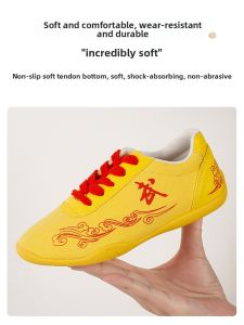 Jinwu Tai Chi Rubber Sole Martial Arts Performance Shoes Children Training Kung Fu Shoes Men Women Routine Competition Special Shoes