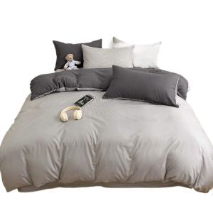 Washed Cotton Duvet Cover Single Piece 150x200x230 Bedding Cover Student Dormitory Single Bed Four Piece Set Non Pure Cotton