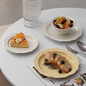 YUNG888 Ceramic Western Style Dinner Plate Cake Dessert And Salad Bowl Plate